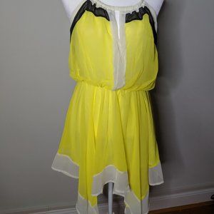 Yellow High Low Dress, Size M
